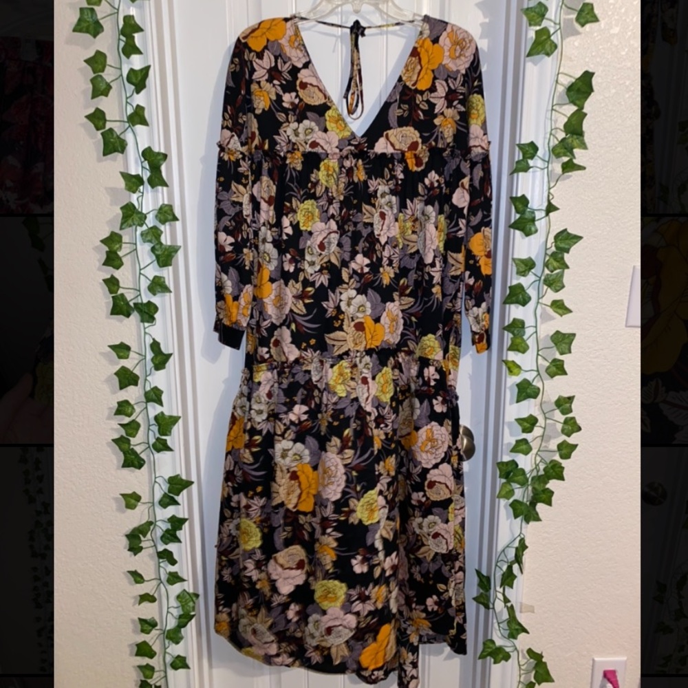 Floral Midi Hi-Low Dress